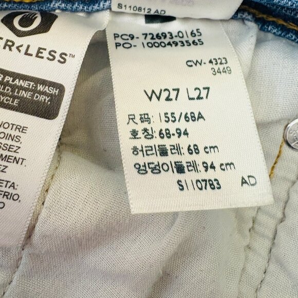 Levi’s Ribcage Straight Ankle Jeans Womens 27x27 Button Fly Denim High Rise - Picture 13 of 15